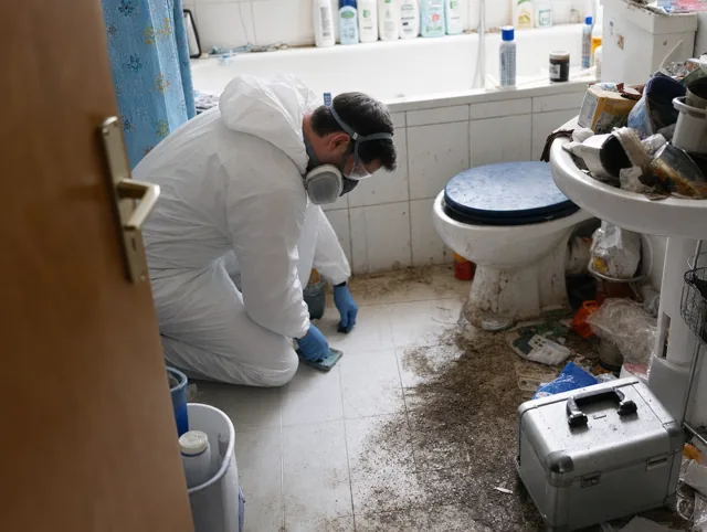 Grundreinigung eines stark verschmutzten Badezimmers